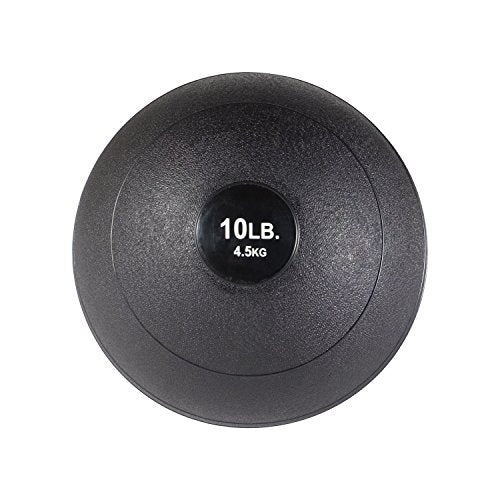 Body-Solid (BSTHB10) Dead Weight Slam Balls, Sand Fill Weighted Ball for Strength & Conditioning Training, Weights Loss, Wall Ball Workouts, Versatile Fitness Exercise Equipment - Black, 10lb