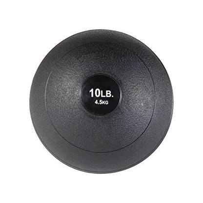 Body-Solid (BSTHB10) Dead Weight Slam Balls, Sand Fill Weighted Ball for Strength & Conditioning Training, Weights Loss, Wall Ball Workouts, Versatile Fitness Exercise Equipment - Black, 10lb