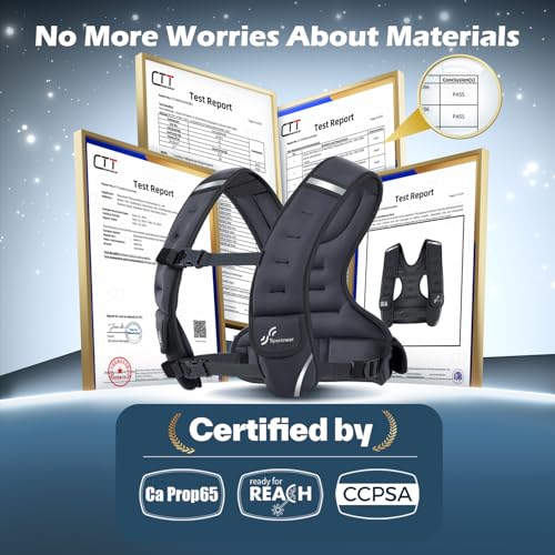Sportneer Adjustable Weighted Vest Woman: 6-10lb/10-18lb Weighted Vests - color: Black, size: 6-10 lbs