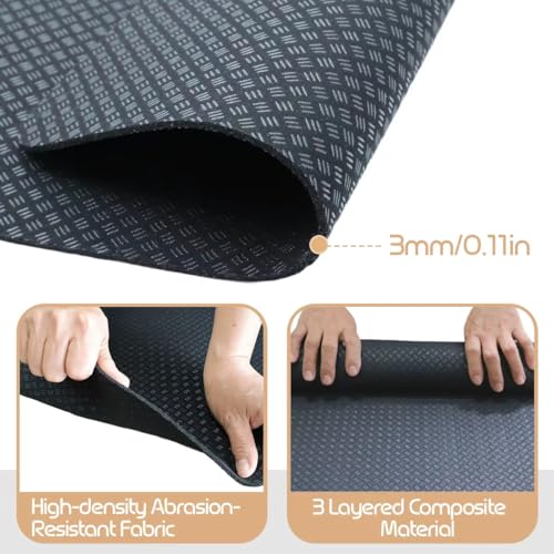 Upgraded Double-Sided Non-Slip Workout Mat, Stepper Exercise Machine & Under Desk Mini Elliptical Exercise Equipment, Anti-Slip Exercise Mat for Ellipse Leg Exerciser While Sitting