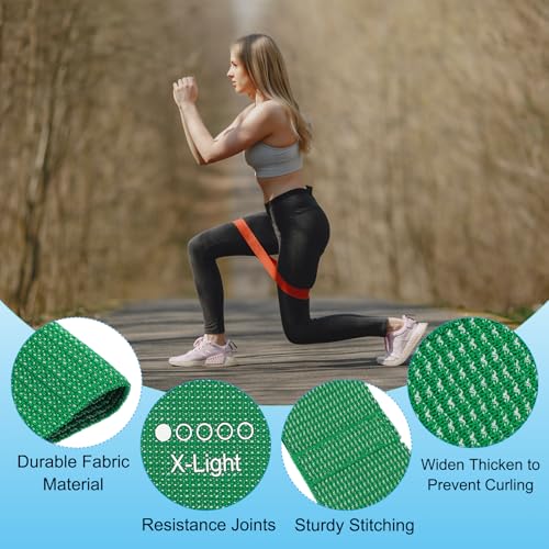 PATIKIL Fabric Resistance Bands, Elastic Exercise Bands for Women and Men, Booty Legs Workout Bands for Fitness Pilates