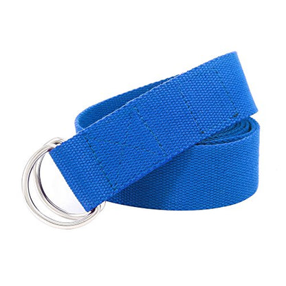 Gelante Fitness Exercise Yoga Strap - Durable Cotton 10 Feet Long - color: Royal Blue