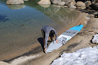 VAMO SUP Stand Up paddleboard 4-way stretch UV board cover for paddleboards, kayaks, and surfboards (Paddleboard not included) - color: Grey, size: 10'6-12' - Seller Fulfilled +$10
