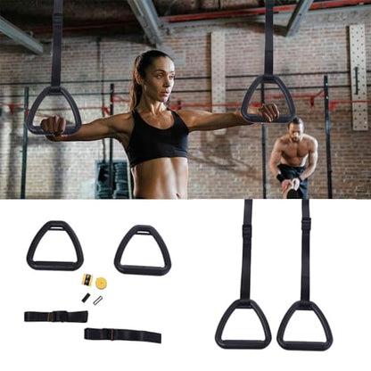 Gymnastic Rings Adjustable Strap Non-Slip Strength Training Ring Home Exercise Pull-up Handle Rings Gym Accessories(1M)