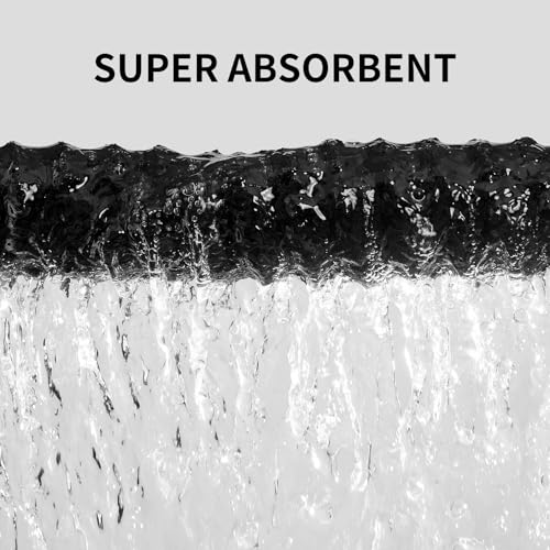 6 Pack Soft Microfiber Hand Towels for Bathroom, 16"x30", Black - color: Black