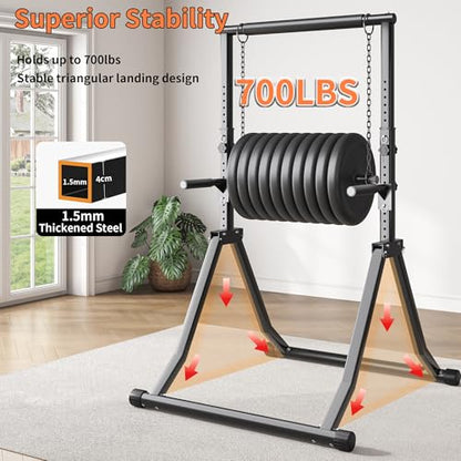 Foldable Power Tower Dip Station for Pull Ups, 66.1"-84.6" 12 Level 700 LBS, Adjustable Dip Handles & Assistance Bands Foldable Home Gym Equipment - color: 66"-85" with Dual Dip Handles & Assistance Bands