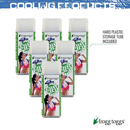 FROGG TOGGS Chilly Mini Cooling Neck Towel, 29" x 3" - color: High Vis Green: 6-pack