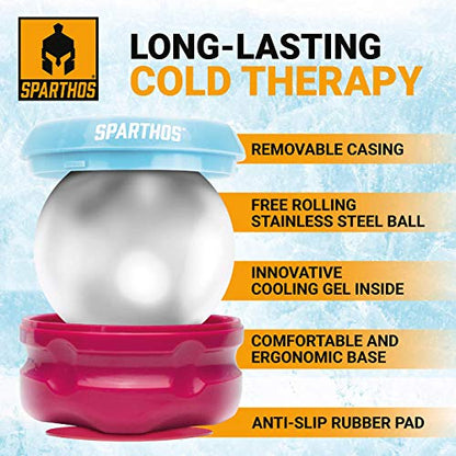 Sparthos Cold Ice Massage Roller Ball, Cryosphere Massager -Pink-70mm - color: Wild Pink, style: 70mm (Pack of 1)