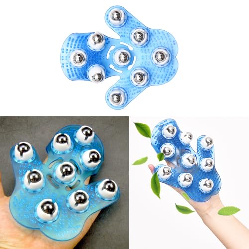 Manual Massage Ball Roller Small Handheld Massage Therapy and Relax Tool Body Massager Gloves Leg Massage Tools for Muscle Tension Relief Neck Back Joint Shoulder Foot Hand Thigh Tummy Butt