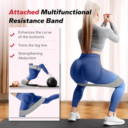 MERACH Thigh Trainer, Pelvic Floor Exercise Devices with Resistance Band, Inner Thigh Exerciser for Women, Home Fitness Equipment for Hip/Leg/Butt