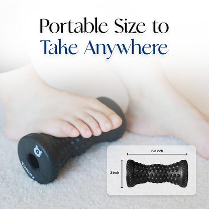 Tumaz Foot Roller, Ergonomic Foot Massage Roller for Arch Pain, Trigger Points and Deep Tissue, Portable - Reflexology Tool for Plantar Fasciitis Relief, Black - color: Diamond(black)
