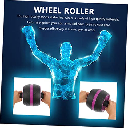 Toddmomy Exercise Equipment Ab er Machine Scooter Exercise Step Platform Ab Wheel Pad Appliance Jump Rope Mat - color: Purple