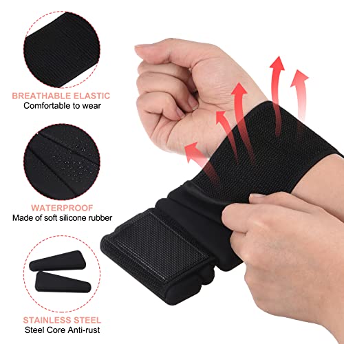 PATIKIL Ankle Weights for Women, 2Lbs Total (1Lb Each) Adjustable Wrist Weights with Removable Weights Arm Weights for Women & Men Yoga Training Walking Jogging Aerobics - color: Black