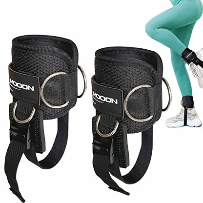 Ankle Straps for Cable Machine Accessories, Adjustable Buckle Suitable for Men & Women, Comfort fit Neoprene Ankle Cuffs for Glute Kickbacks, Lift The Butts, Gym Lower Body Exercises