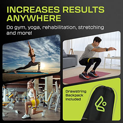Flexelent Squat Wedge Block Pair - Heel Elevated Squat Wedge for Deeper Squats, Heavy Lifting and Better Form - 17° Angle Exercise Wedges, Slant Board for Squats with Carry Backpack