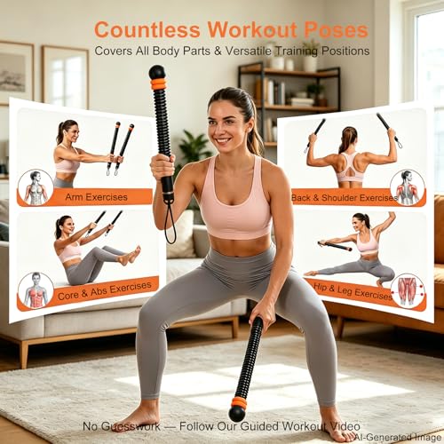 Weighted Ropeless Battle Ropes for Home Gym Small Space Workout with Bag