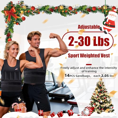 Adjustable Weighted Vest for Men Women,2-30 Lbs Adjustable Weighted Vest with Straps Womens Running Weight Vest for Walking Strength Training Fitness - size: Adjustable 2-30 Lbs