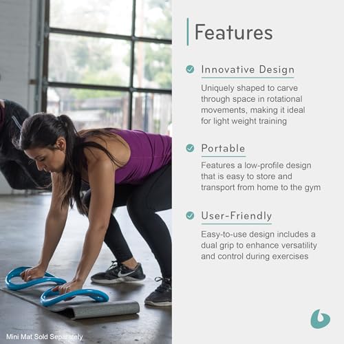 Balanced Body SmartBell Ergonomic Two-Handed Pilates Exercise Weight, Pilates Dumbbell, Exercise Equipment for Home Gym or Pilates Studio Use - color: Blue