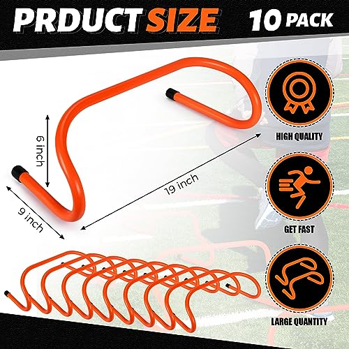 10 Pcs Speed Agility Training Hurdles Detachable Durable Hurdle Agility Plyometric and All Purpose Speed Training Equipment for Athletes Soccer Basketball