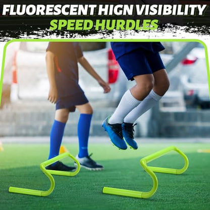 Wettarn 10 Pcs Speed Agility Training Hurdles Detachable Durable Hurdle Agility Plyometric and All Purpose Speed Training Equipment for Athletes Soccer Basketball - color: Green