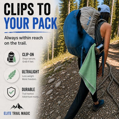 Backpacking Ultralight Quick Dry Microfiber Soft Fast Drying Hand and Face Towel Wash Cloth Camping Yoga Hiking Active Lifestyle Small (Green, Small) - color: Green, size: Small