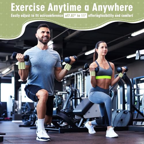Wrist Weights, 2Pack Adjustable Wearable Wrist Ankle Weights for Women/Men, Silicone Wrist Bangles for Walking, Yoga, Pilates, and Gym, Arm & Leg Workout, 2lb - color: Green