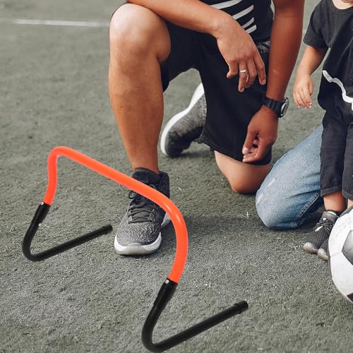 Soccer Training Mini Hurdle Adjustable Height PVC Plastic Agility Hurdle for Foldable Running Accessory for Speed and Footwork Drills