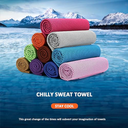 Peicees 20 Pack Microfiber Neck Cooling Towels Sports Sweat Towels Sweat Headband for Travel Beach Swimming Camping Climbing Gym Yoga Workout Backpacking, Multicolors