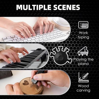 Finger Grip Strengthener,2026 New Hand Forearm Ball Strengthener Wrist Strengthening Guitar Finger Gripper Finger Exerciser Gripper Tool for Gym, Piano and Guitar Training - color: Black
