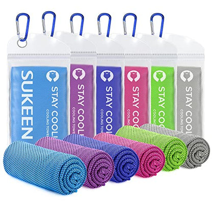 Sukeen Cooling Towel (40"x12") for Neck & Head - Soft Breathable Chilly Sweat Towel for Yoga, Golf, Gym, Camping, Running, Workout & More Activities