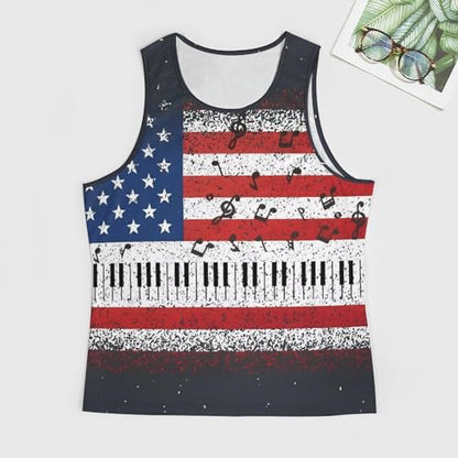 BIVENANT Skull Shirts for Men Novelty Mens Skull Tank Top Big and Tall Tank Tops Graphic Tees Shirt - color: Camo Flag 31, size: 5X-Large