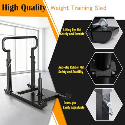 GanFindX Workout Weight Sled for Speed & Athletic Strength Training - color: Matte