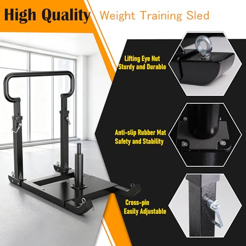 GanFindX Workout Weight Sled for Speed & Athletic Strength Training - color: Matte