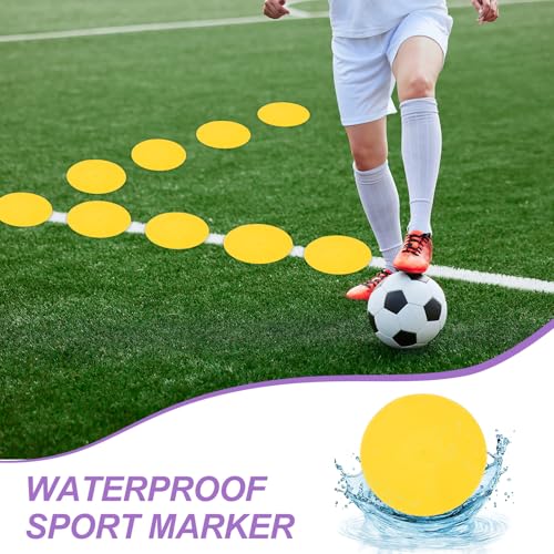 PATIKIL Spot Markers, Non-Slip Floor Agility Markers Flat - color: Yellow