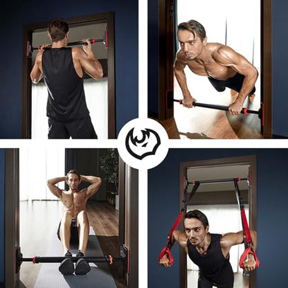 FitBeast Pull Up Bar for Doorway, Pullup Bar with No Screws, Chin Up Bar