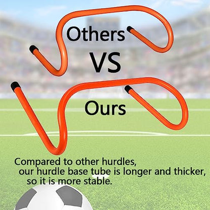 12 Hurdles Training Speed Agility Training Durable with 10 Marker Cone
