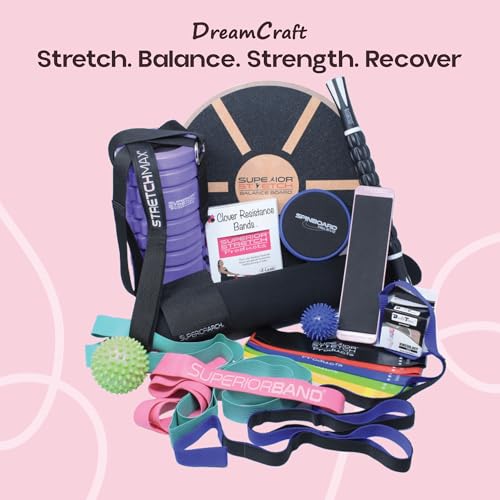 Ballet Stretch Bands for Exercise - Dancer Stretching Bands & Gymnastics Stretch Bands, Ballet Bands for Stretching & Long Resistance Bands, Foot Stretcher Ballet and Exercise Bands for Women - Pink