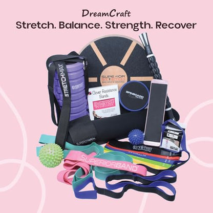Ballet Stretch Bands for Exercise - Dancer Stretching Bands & Gymnastics Stretch Bands, Ballet Bands for Stretching & Long Resistance Bands, Foot Stretcher Ballet and Exercise Bands for Women - Pink