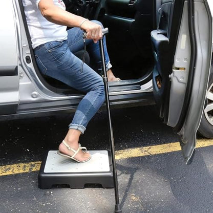 Mobility Step Stool, 16.9x13x3.5in Non-Slip Platform Riser for Adults & Seniors Safety Step Indoor and Outdoor Standing Support Portable Stair Assist for Garden Cars Bedside Shower Bathroom