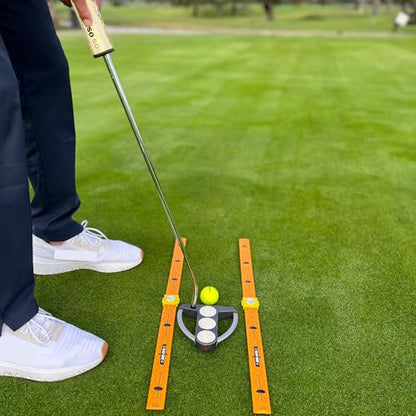 Compact Golf Alignment Sticks & Swing Aid – Pocket-Sized Modular Ruler System to Fix Slice, Takeaway, Stance, Putting & Posture | Indoor & Outdoor Golf Training Tool