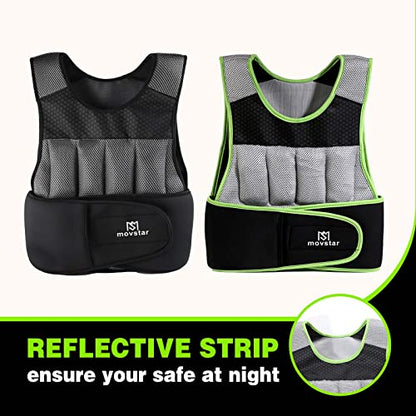 Adjustable Weighted Vest Women Men with Reflective Design 10lbs,20lbs Workout Vest for Strength Training, Walking, Jogging, Weightlifting, Running Men Women - size: 20lbs