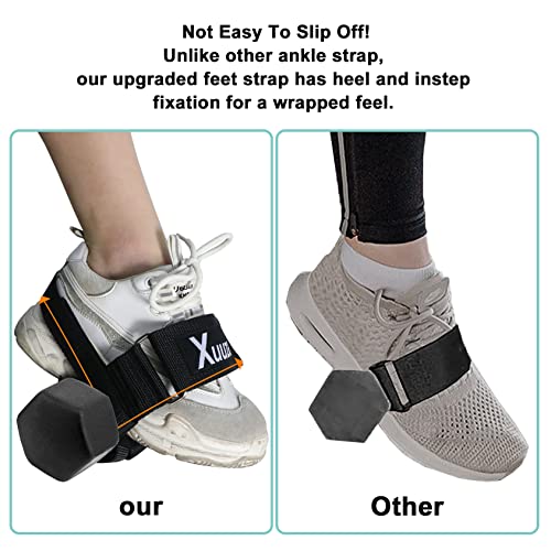 2 Pack Weight Tibialis Trainer, Dumbbell Tib Bar Ankle Leg Extension Strap For Strengthening Hips, Legs, Knees And Calf, No Slipping, Adjustable, Strength Training For Women Men (Black)