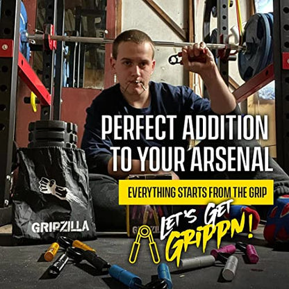GRIPZILLA Grip Strength Trainer 50-300lb, Hand Gripper Strengthener Workout Kit,Metal No Slip Heavy Duty Hand Strengthening Device, Forearm Exerciser and Wrist Strengthener