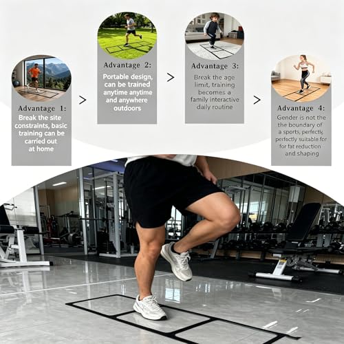 5Pcs Portable Speed Agility Ladder Set, Adjustable Detachable Training Ladder for Youth Adults, Basketball Football Soccer Equipment