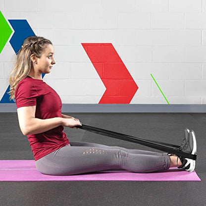 METIS Resistance Exercise Bands | Heavy Duty Latex Power Bands for Strength Training, Fitness Workouts, and Assisted Pull-Ups – 6 Resistance Levels, Sold Individually or as a Set - color: Black (40-66lb Resistance)