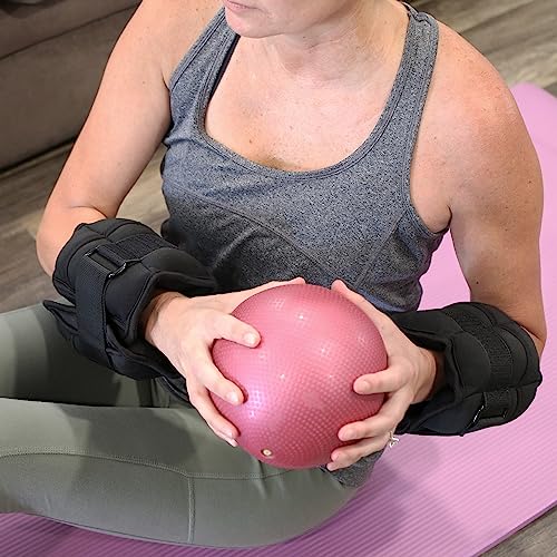 DMI Adjustable Wrist or Ankle Weights, 5 Removable Sand Pockets for Weight Adjustment, for Men & Women, Walking Weights, Adjustable Length, Max Weight of 10lbs, 2 X 5lbs