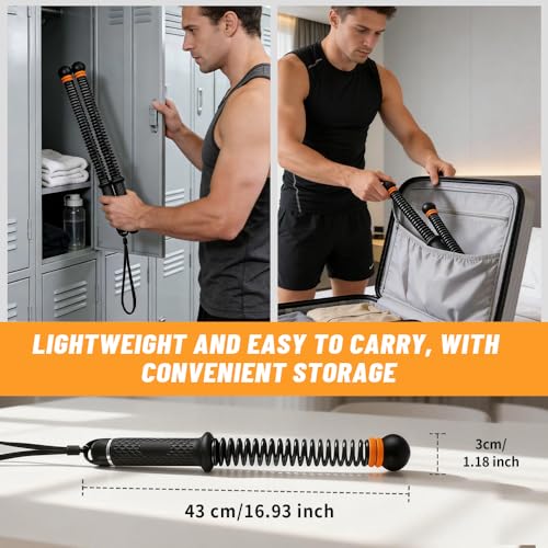 2-Pack Cordless Battle Ropes with Adjustable Weights, 3 lbs Total (1.5 lbs Each) Weighted Ropeless Training Ropes for Home Gym & Apartment, Silent Indoor HIIT Workout Equipment for Men & Women