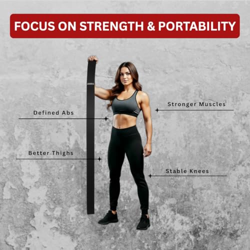 76 Inch Premium Extended Length Fabric Resistance Band for Working Out – Non-Slip Workout Loop Band for Yoga, Pilates, Pull-up Assist & Stretching
