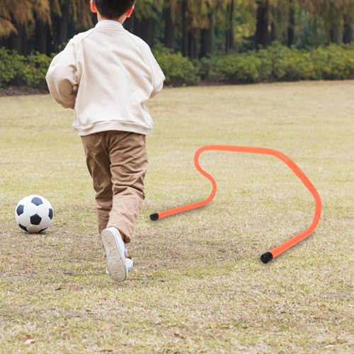 TEHAUX 2pcs Plastic Speed Hurdles Agility Training Equipment 23cm Lightweight Football and Basketball Drill Obstacles for Youth Athlete Speed and Agility Practice