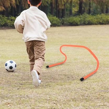 TEHAUX 2pcs Plastic Speed Hurdles Agility Training Equipment 23cm Lightweight Football and Basketball Drill Obstacles for Youth Athlete Speed and Agility Practice